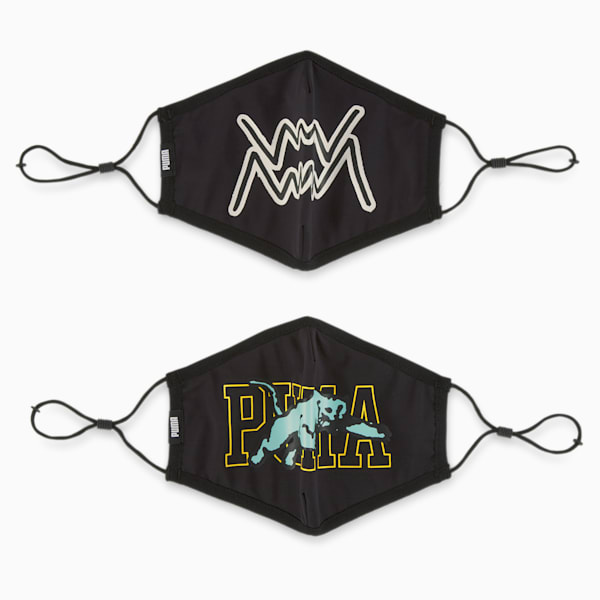 Masque de protection PUMA BB (ensemble de 2), Puma Black-Basketball, extralarge