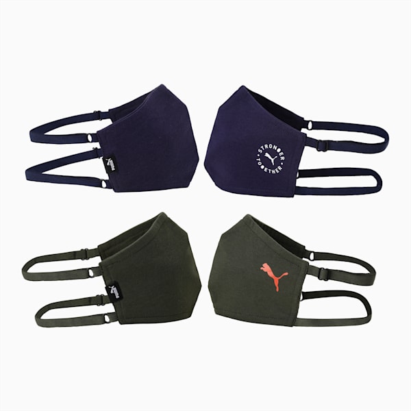 Face Mask With Headband Pack of 2, Forest Night-Peacoat, extralarge-IND