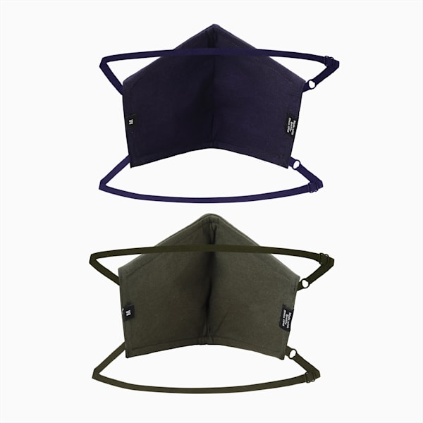 Face Mask With Headband Pack of 2, Forest Night-Peacoat, extralarge-IND