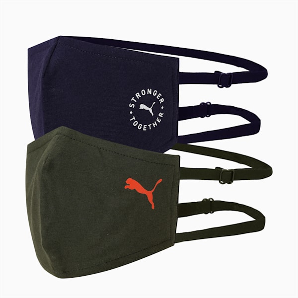 Face Mask With Headband Pack of 2, Forest Night-Peacoat, extralarge-IND