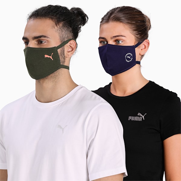 Face Mask With Headband Pack of 2, Forest Night-Peacoat, extralarge-IND