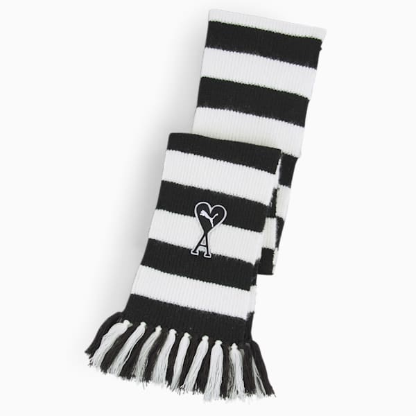 PUMA x AMI Scarf, Puma Black-Puma White, extralarge