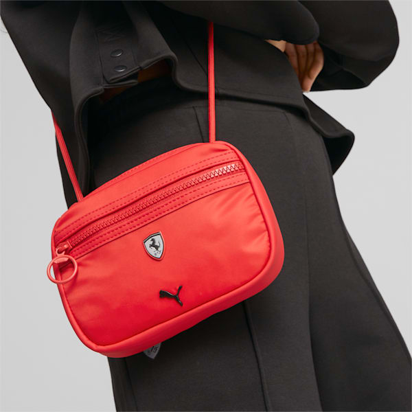 Scuderia Ferrari Style Women's Crossbody Pouch, Rosso Corsa, extralarge-IND