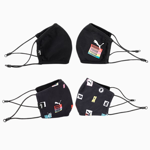 Brand Love Face Mask Pack of 2, PUMA Black-Brand Love Graphic, extralarge-IND