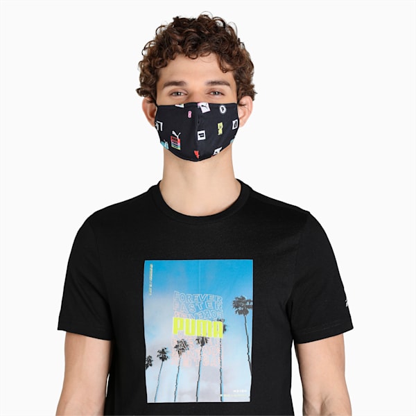 Brand Love Face Mask Pack of 2, PUMA Black-Brand Love Graphic, extralarge-IND
