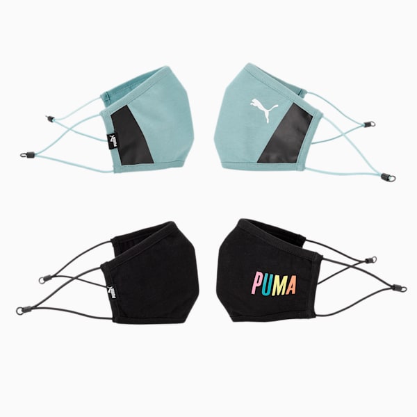 SWxP Face Mask Pack of 2, PUMA Black-Nitro Blue-AOP, extralarge-IND