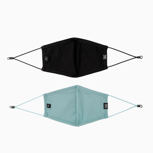 SWxP Face Mask Pack of 2, PUMA Black-Nitro Blue-AOP, extralarge-IND