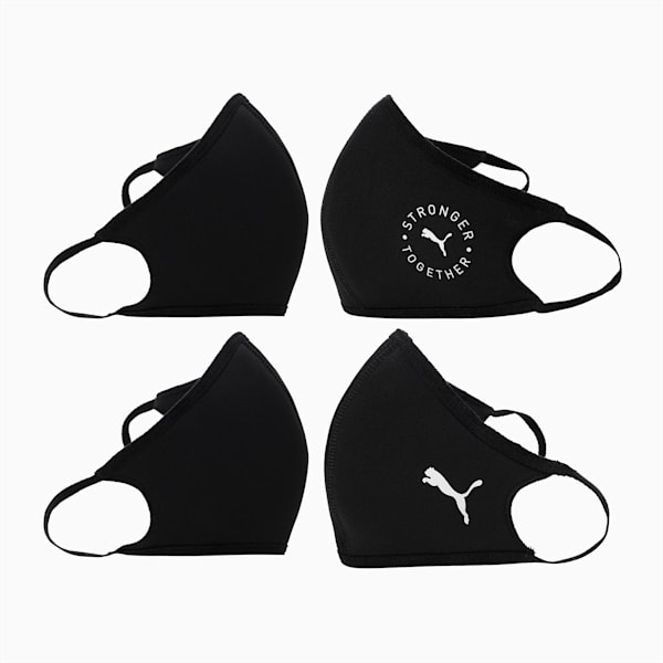 PUMA Running Face Mask Pack of 2, PUMA Black-PUMA White, extralarge-IND