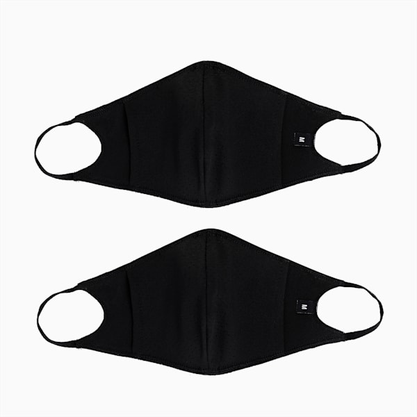 PUMA Running Face Mask Pack of 2, PUMA Black-PUMA White, extralarge-IND