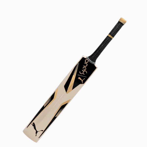 PUMA x one8 8.1 English Willow Cricket Bat, PUMA Black-PUMA Gold, extralarge-IND