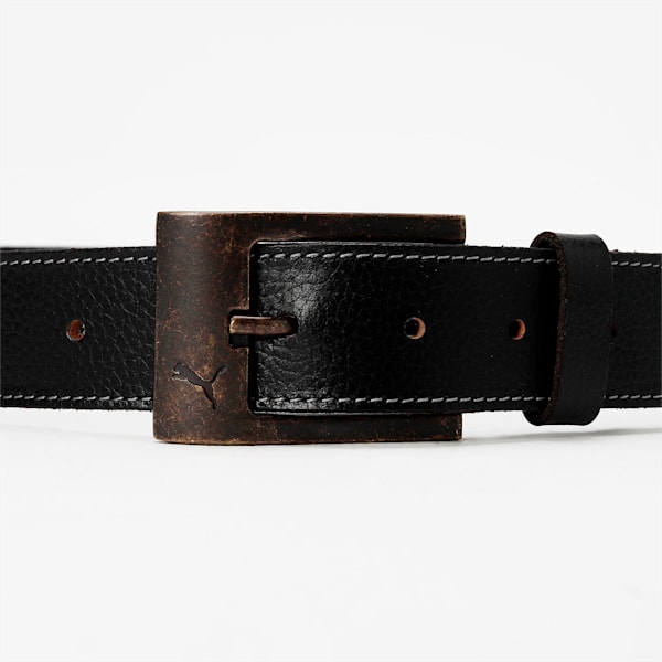 Stylised Leather Belt, PUMA Black, extralarge-IND