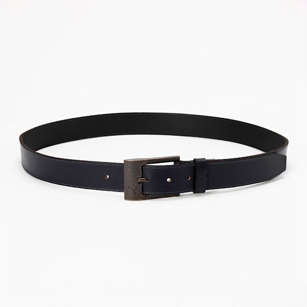 Stylised Leather Belt, PUMA Navy, extralarge-IND