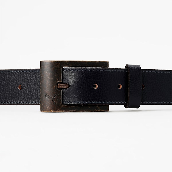 Stylised Leather Belt, PUMA Navy, extralarge-IND