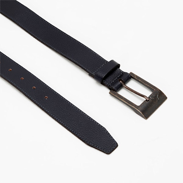 Stylised Leather Belt, PUMA Navy, extralarge-IND