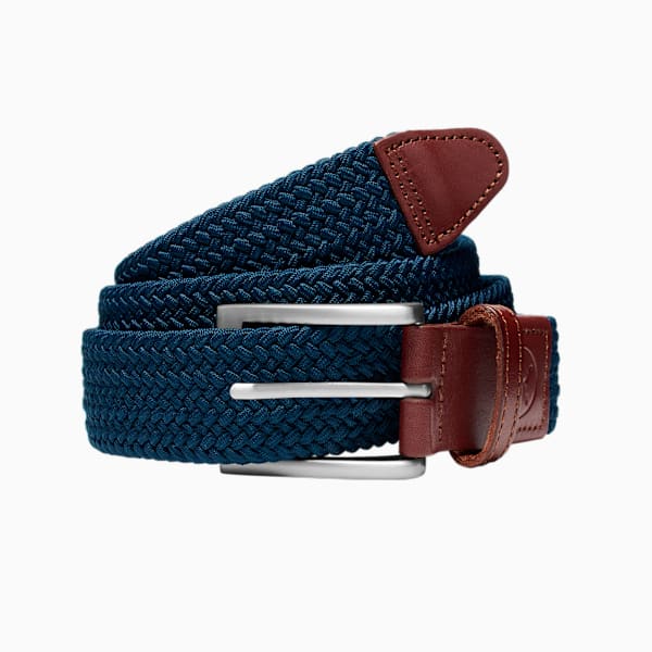 Braided Weave Men's Golf Belt, Deep Navy, extralarge-GBR