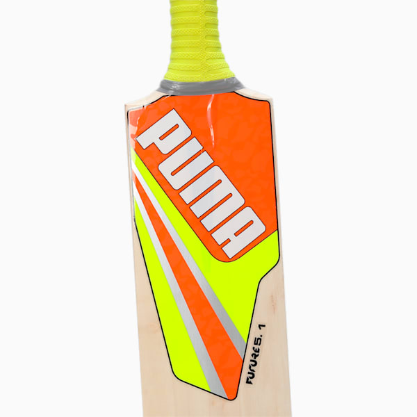 Future 5.1 English Willow Cricket Bat, Fast Yellow-Ultra Orange, extralarge-IND