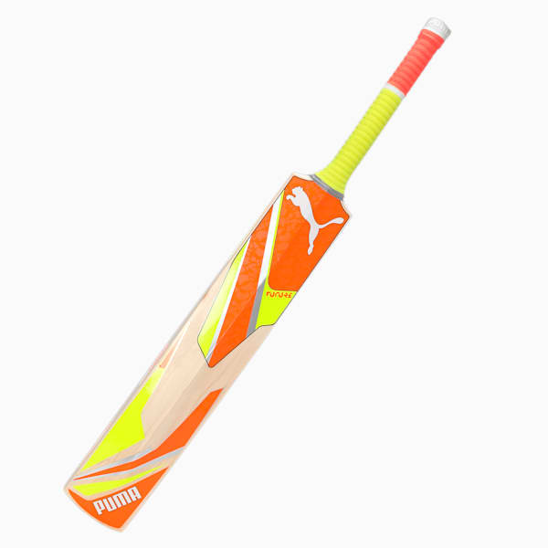 Future 5.1 English Willow Cricket Bat, Fast Yellow-Ultra Orange, extralarge-IND