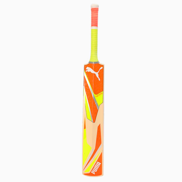 Future 8 English Willow Cricket Bat, Fast Yellow-Ultra Orange, extralarge-IND