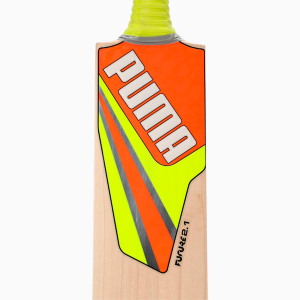 Future 2A English Willow Cricket Bat, Fast Yellow-Ultra Orange, extralarge-IND