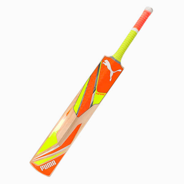 Future 2A English Willow Cricket Bat, Fast Yellow-Ultra Orange, extralarge-IND