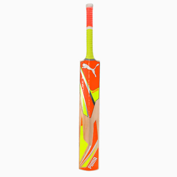 PUMA Future 2A English Willow Cricket Bat, Fast Yellow-Ultra Orange, extralarge-IND