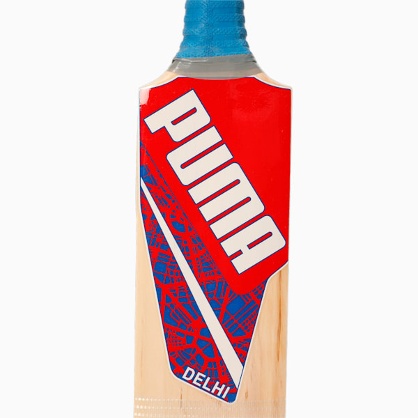 Delhi City Jnr Kashmir Willow Cricket Bat, For All Time Red-Elektro Blue-PUMA Team Royal, extralarge-IND