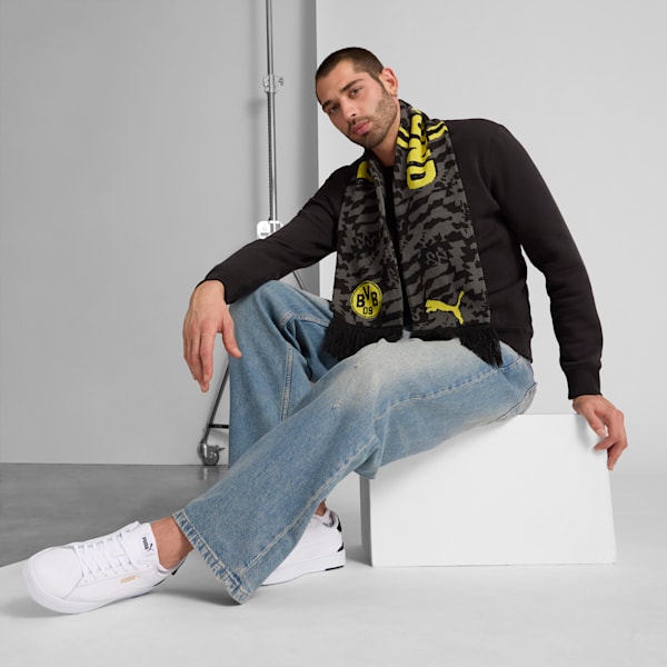 Bufanda Borussia Dortmund ftblESSENTIALS, Faster Yellow-PUMA Black, extralarge