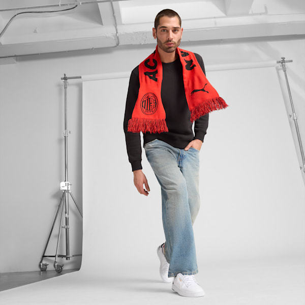AC Milan ftblESSENTIALS Scarf, For All Time Red-PUMA Black, extralarge