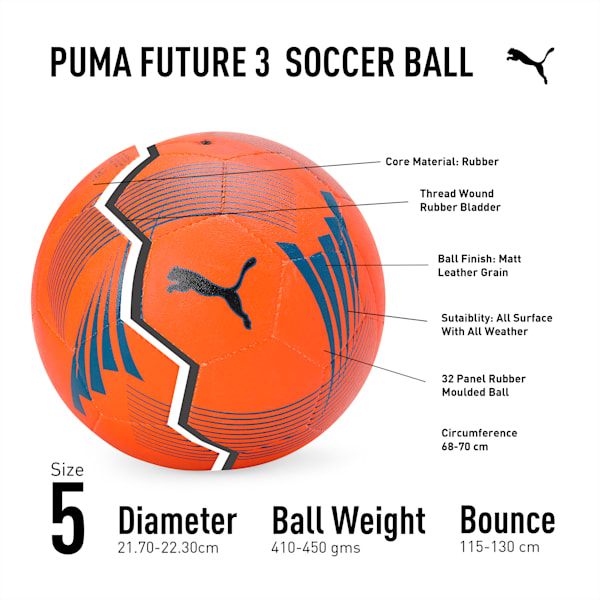 Future 3 Football, Ultra Orange-PUMA Team Royal-PUMA Black, extralarge-IND