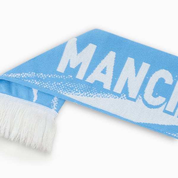 Manchester City FC Essential Embroidered Scarf, Team Light Blue-PUMA White, extralarge-IND