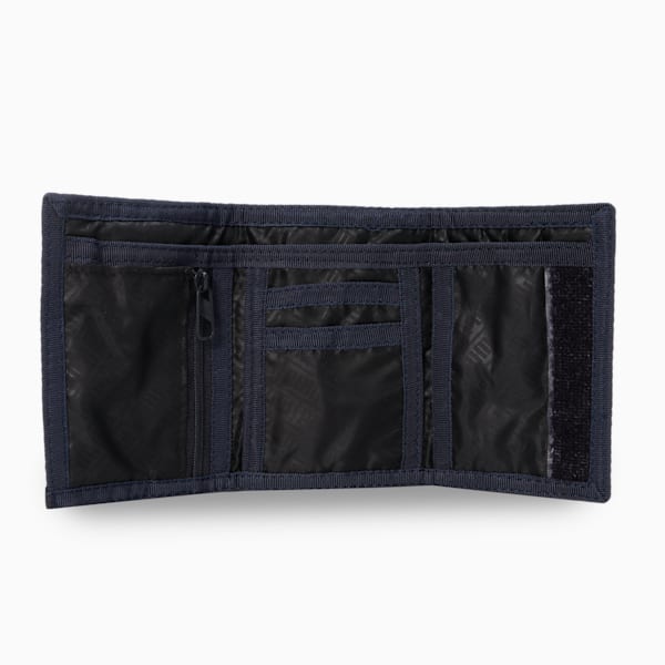 Phase Printed Tri-Fold Wallet, PUMA Navy-Flower AOP, extralarge-IND