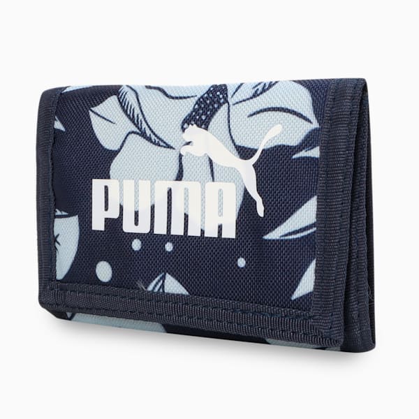 Phase Printed Tri-Fold Wallet, PUMA Navy-Flower AOP, extralarge-IND