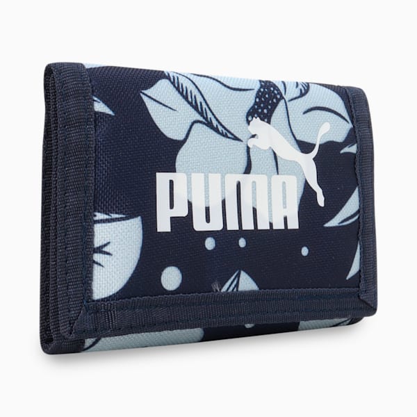 Phase Printed Tri-Fold Wallet, PUMA Navy-Flower AOP, extralarge-IND