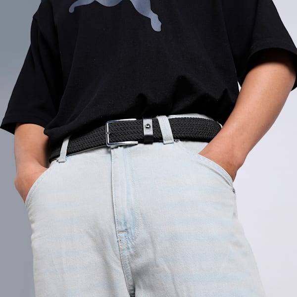 BRAIDED Webbing Belt, PUMA Black, extralarge-IND