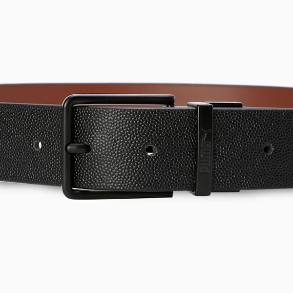 KNIT Leather Belt, PUMA Black-Tan, extralarge-IND