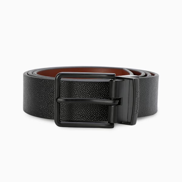 KNIT Leather Belt, PUMA Black-Tan, extralarge-IND