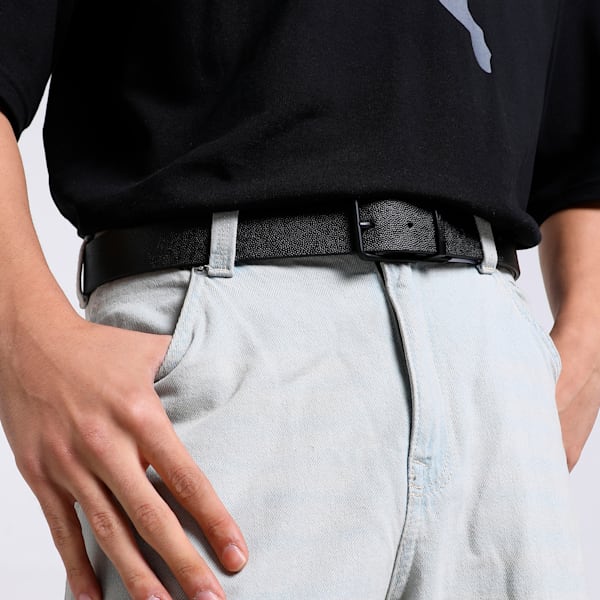 KNIT Leather Belt, PUMA Black-Tan, extralarge-IND