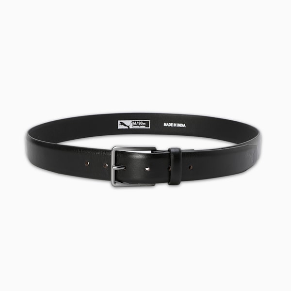 SIGNATURE Leather Belt, PUMA Black-Gunmetal, extralarge-IND