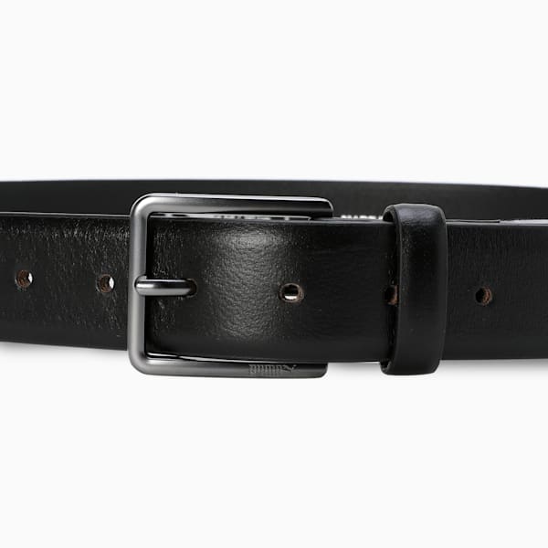 SIGNATURE Leather Belt, PUMA Black-Gunmetal, extralarge-IND