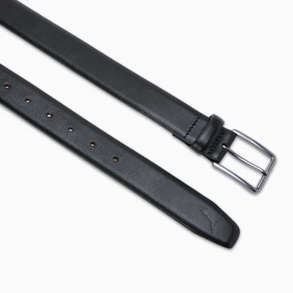 SIGNATURE Leather Belt, PUMA Black-Gunmetal, extralarge-IND