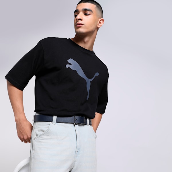 FUSION Leather Belt, PUMA Navy, extralarge-IND