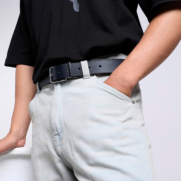 FUSION Leather Belt, PUMA Navy, extralarge-IND