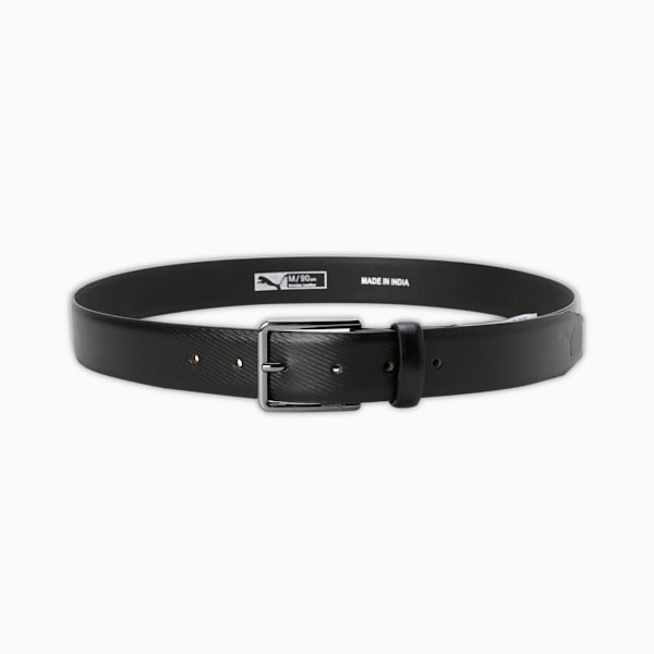 EDGE Leather Belt, PUMA Black-Silver, extralarge-IND