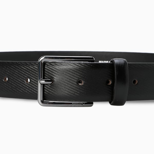 EDGE Leather Belt, PUMA Black-Silver, extralarge-IND