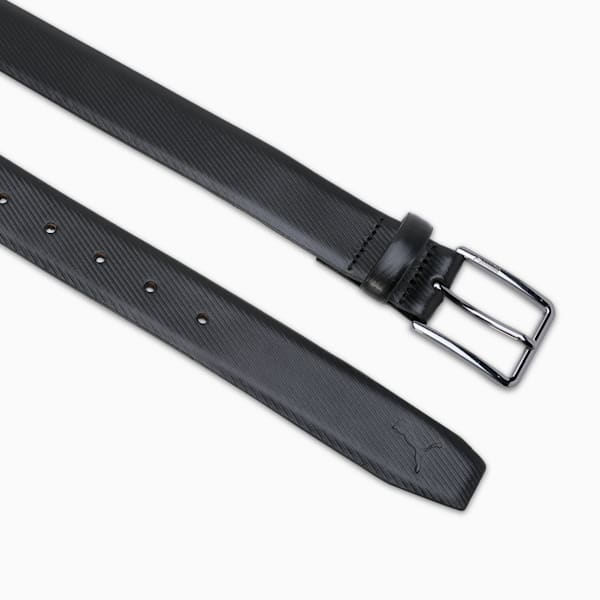 EDGE Leather Belt, PUMA Black-Silver, extralarge-IND