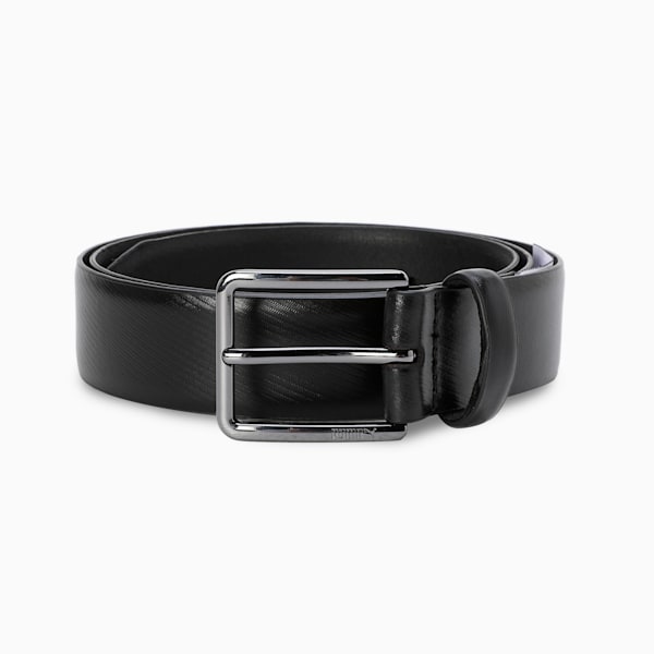 EDGE Leather Belt, PUMA Black-Silver, extralarge-IND