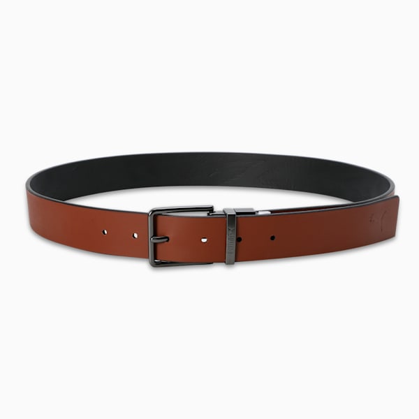 KIEV Leather Belt, PUMA Black-Tan, extralarge-IND