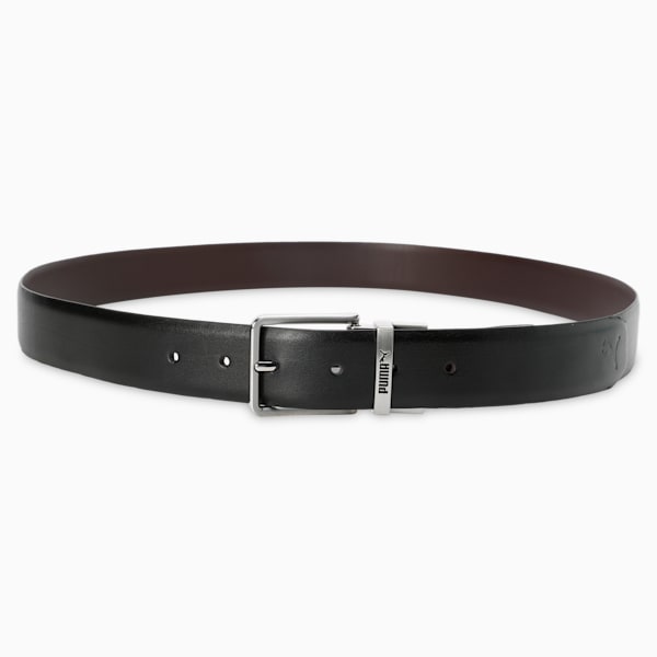 LISBON Reversible Leather Belt, PUMA Black-Chocolate, extralarge-IND