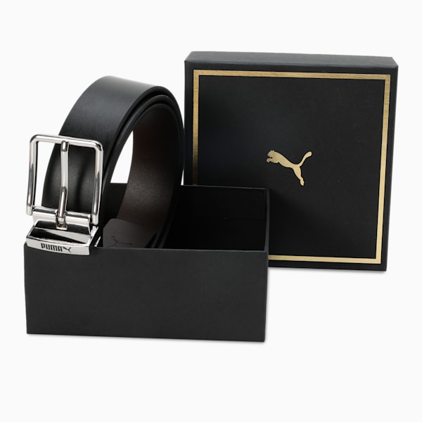 TOKYO Reversible Leather Belt, PUMA Black-Chocolate, extralarge-IND