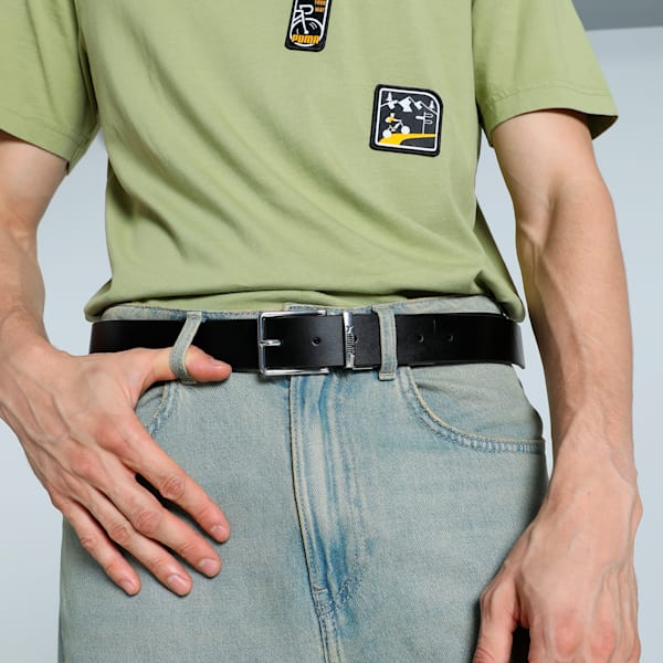 TOKYO Reversible Leather Belt, PUMA Black-Chocolate, extralarge-IND